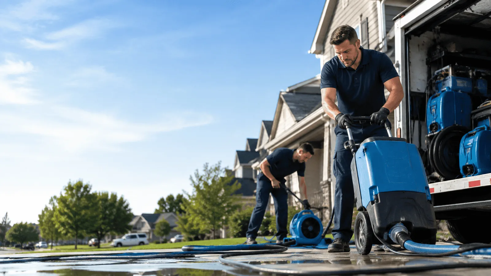 Dehumidification being performed in Looneyville, WV
